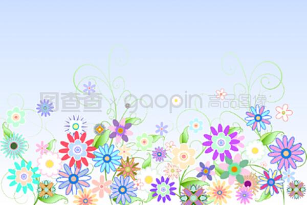 數(shù)字生成的少女花卉設(shè)計(jì)